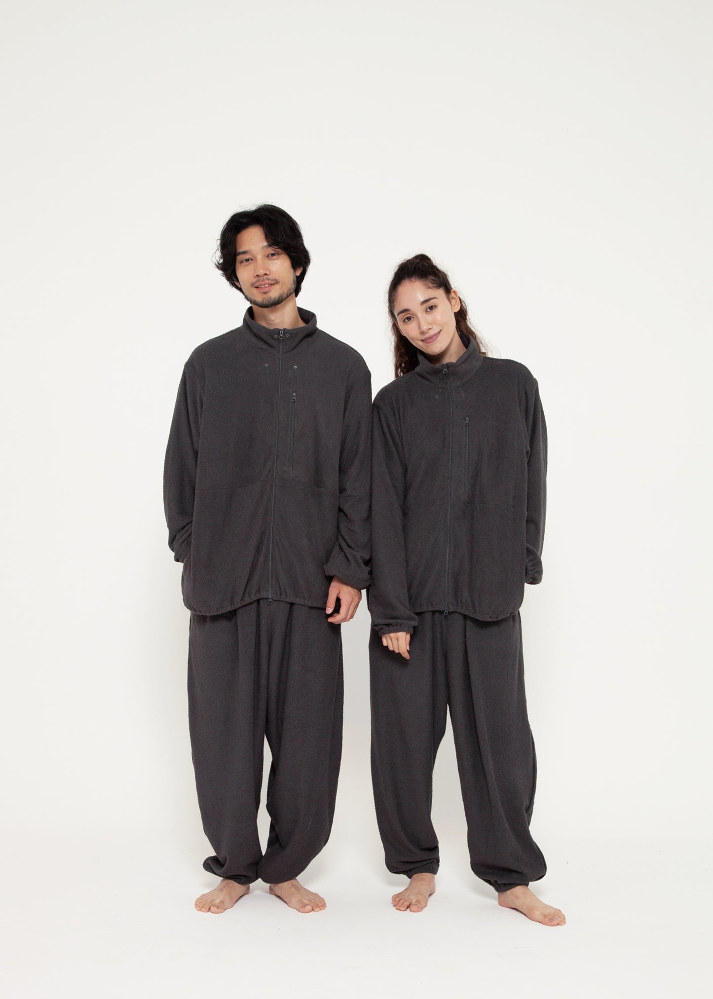【NOWHAWコラボアイテム】SAUNAS " サ " towel cloth wide easy pants