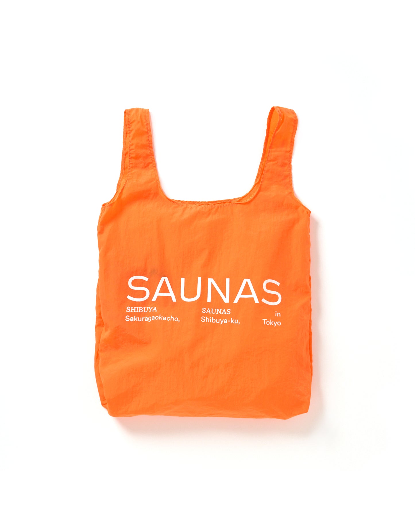 SAUNAS ロゴ ナイロンエコバッグ