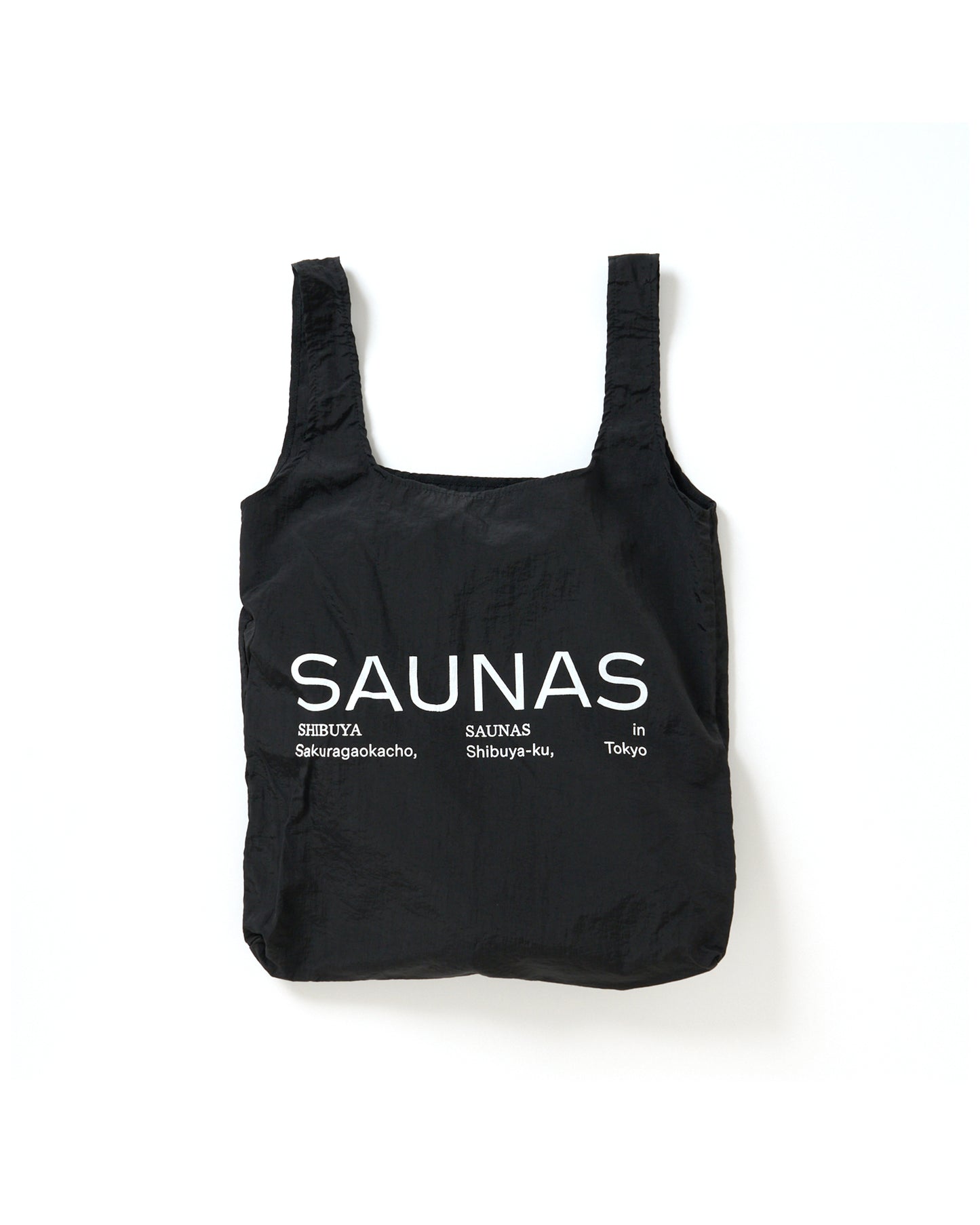 SAUNAS ロゴ ナイロンエコバッグ