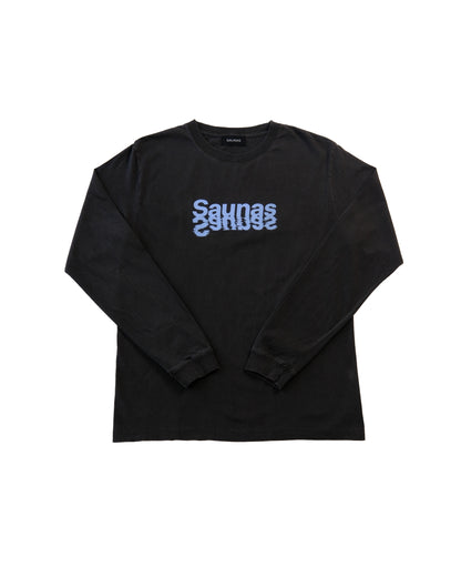 SAUNAS 水面ロゴ ロングスリーブTシャツ