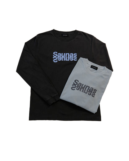 SAUNAS 水面ロゴ ロングスリーブTシャツ