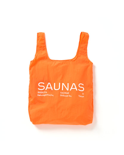 SAUNAS ロゴ ナイロンエコバッグ