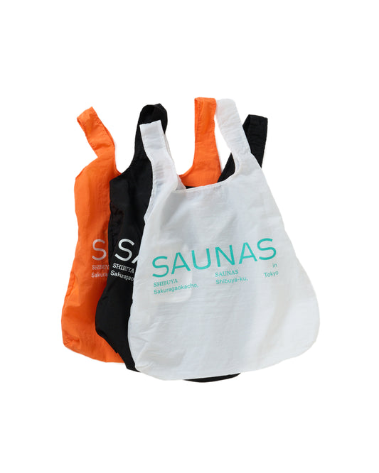 SAUNAS ロゴ ナイロンエコバッグ