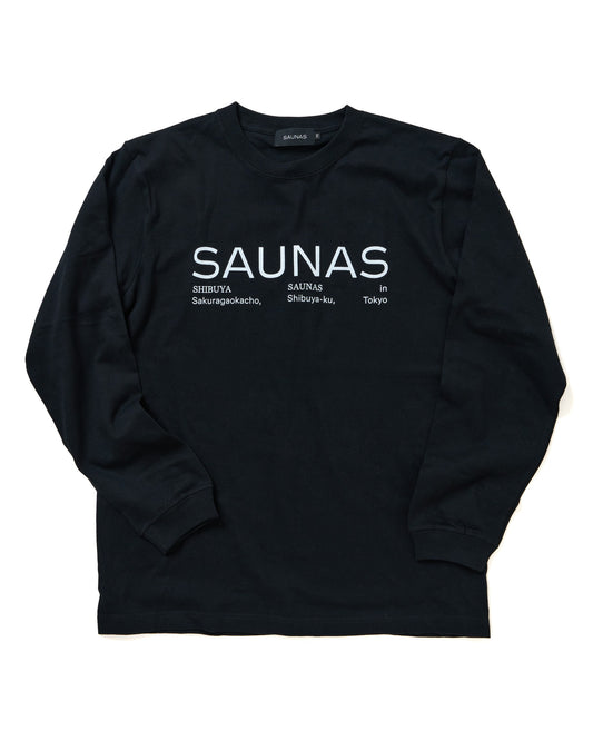 SAUNASロゴ ロングスリーブTシャツ